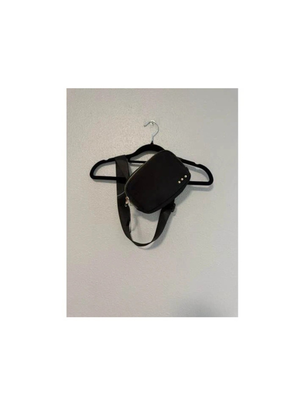 #6245 Black Nylon Mini Crossbody / Utility Bag